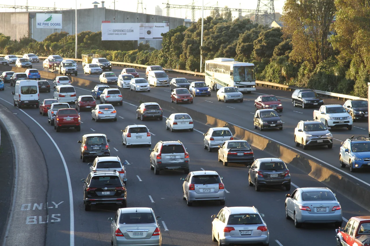 General traffic on Auckland's Southern Motorway in a photograph dated May 2019.